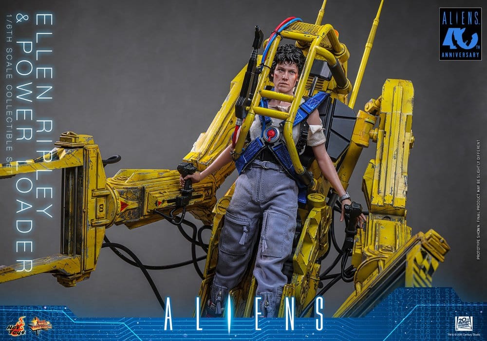 ELLEN RIPLEY Y POWER LOADER ALIENS HOT TOYS 1/6 52 CM