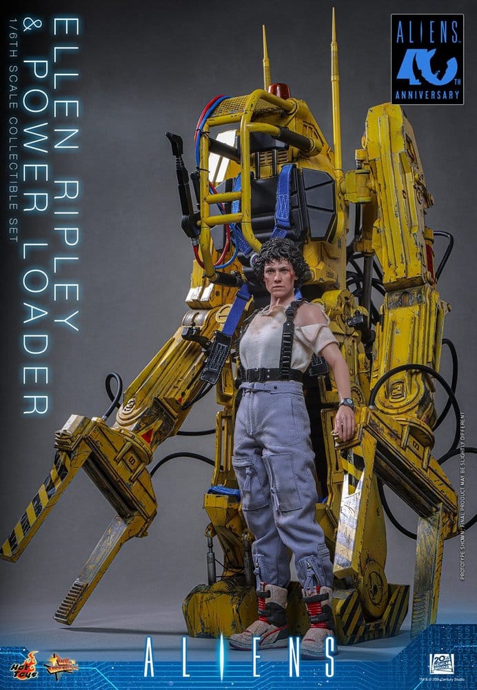 ELLEN RIPLEY Y POWER LOADER ALIENS HOT TOYS 1/6 52 CM