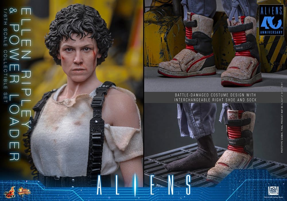 ELLEN RIPLEY Y POWER LOADER ALIENS HOT TOYS 1/6 52 CM