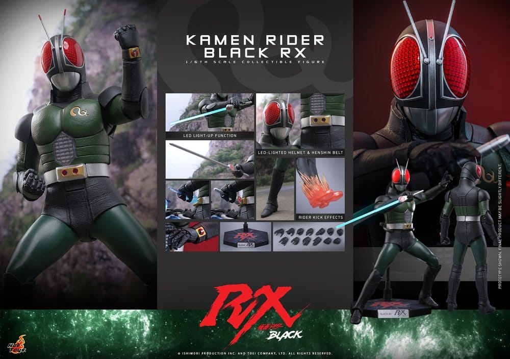 KAMEN RIDER BLACK RX FIGURA 1/6 HOT TOYS KAMEN RIDER BLACK RX 31 CM