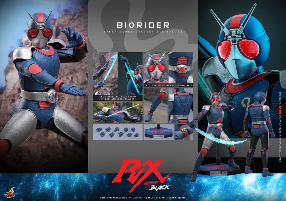 BIORIDER FIGURA 1/6 HOT TOYS KAMEN RIDER BLACK RX 31 CM