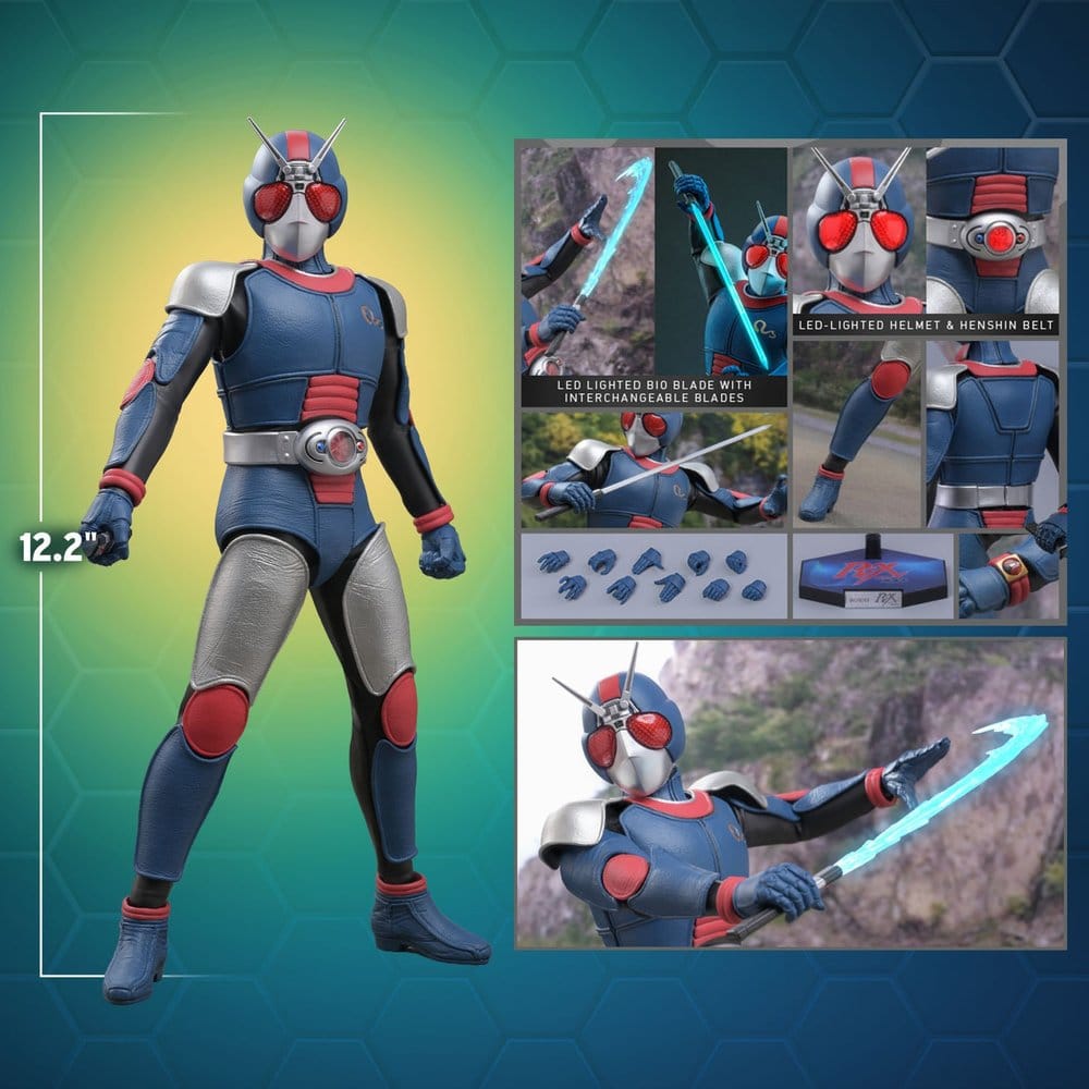 BIORIDER FIGURA 1/6 HOT TOYS KAMEN RIDER BLACK RX 31 CM