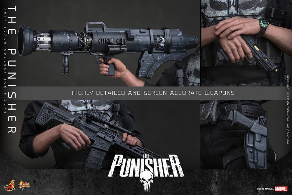 THE PUNISHER FIGURA 1/6 HOT TOYS MARVEL 31 CM