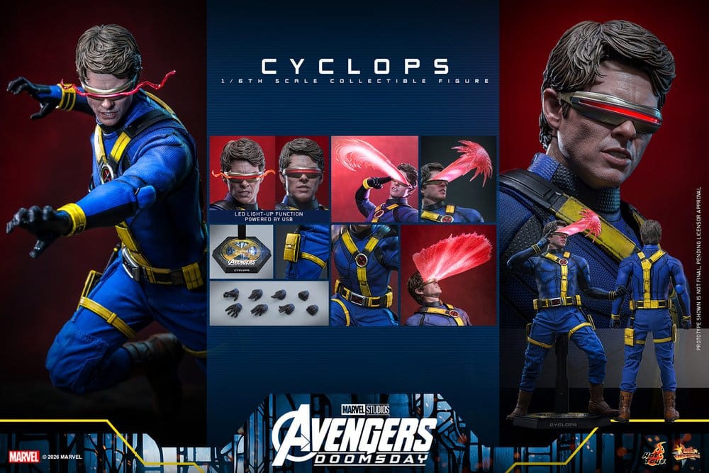CYCLOPS FIGURA HOT TOYS AVENGERS: DOOMSDAY 1/6 30 CM