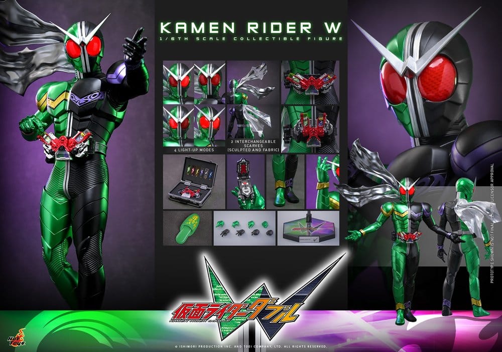 KAMEN RIDER W CYCLONE JOKER TELEVISION MASTERPIECE 1/6 31 CM HOT TOYS