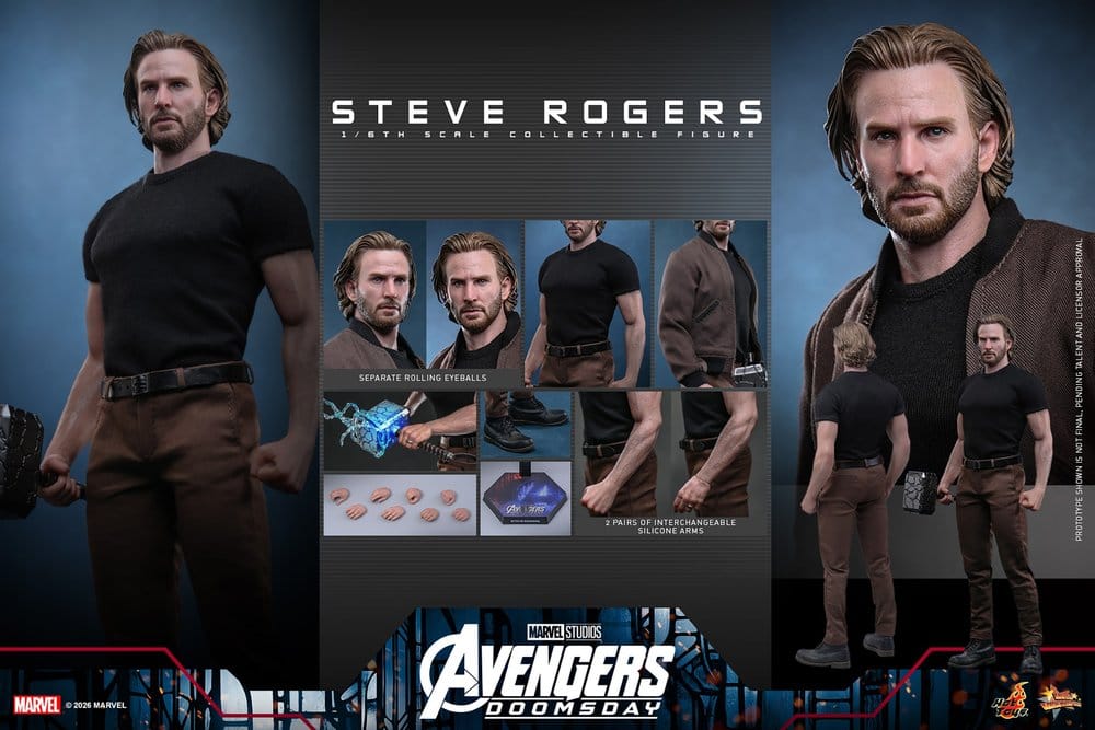STEVE ROGERS AVENGERS DOOMSDAY MOVIE MASTERPIECE 1/6 31 CM HOT TOYS
