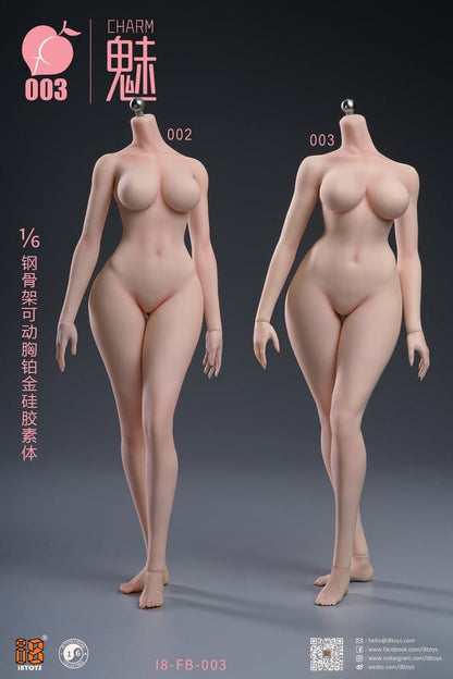 CHARM CUERPO FEMENINO SILICONA 1/6 I8TOYS STEEL FRAME PLATINUM