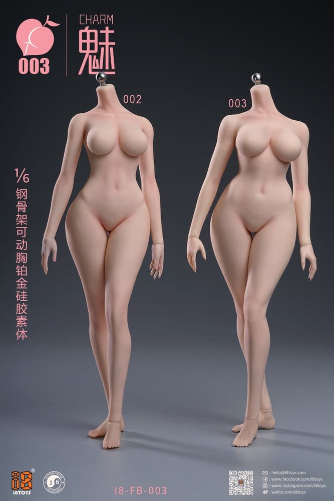 CHARM CUERPO FEMENINO SILICONA 1/6 I8TOYS PECHO ARTICULADO
