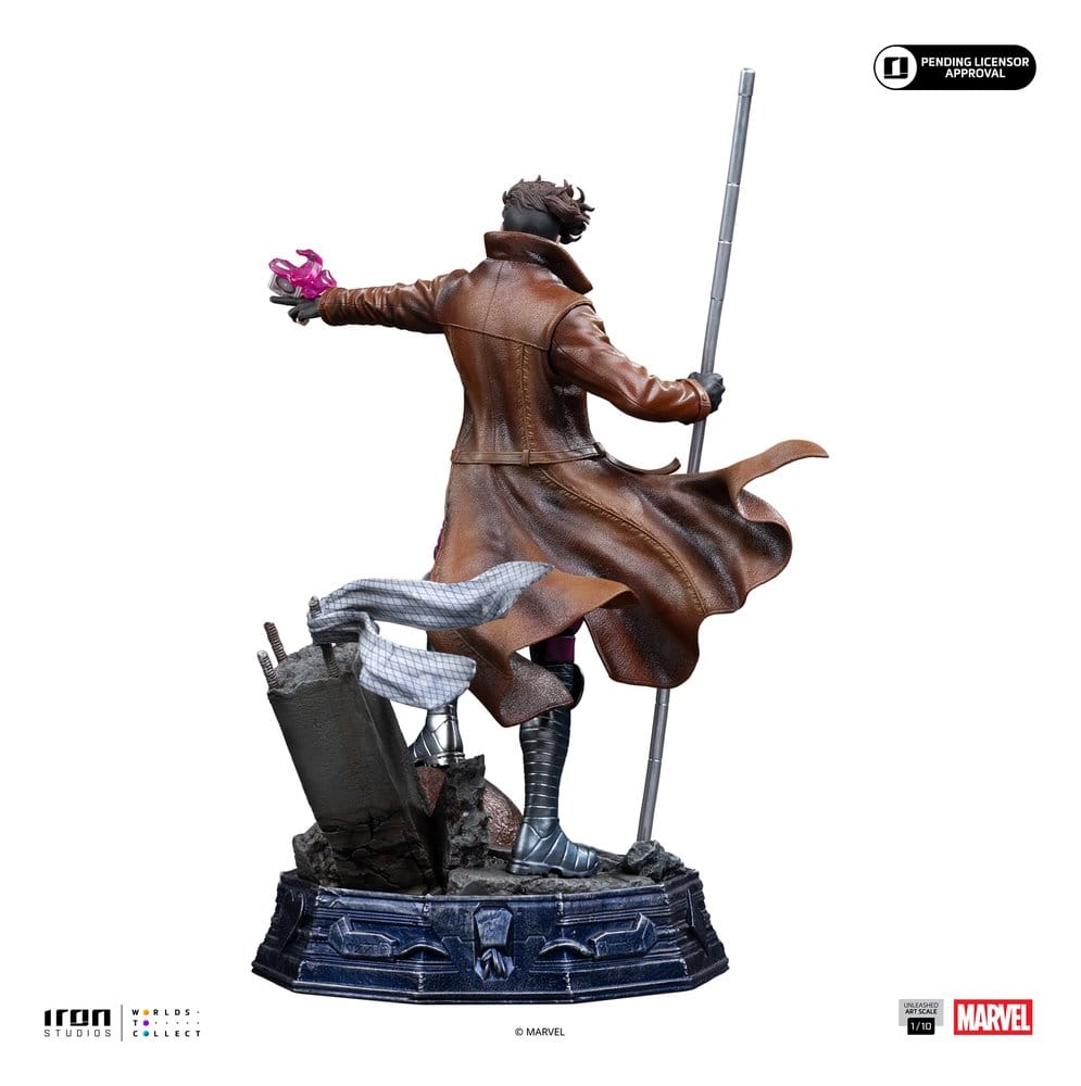 GAMBITO UNLEASHED MARVEL COMICS ART SCALE 1/10 28 CM IRON STUDIOS