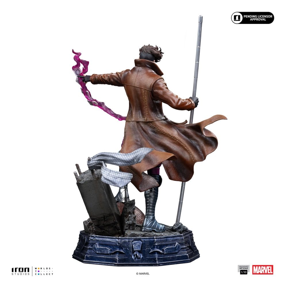 GAMBITO UNLEASHED MARVEL COMICS ART SCALE 1/10 28 CM IRON STUDIOS
