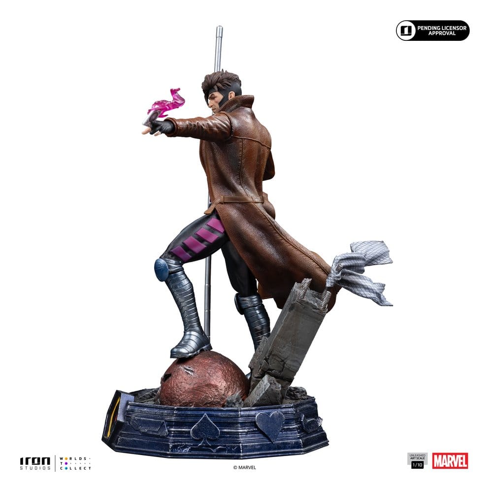 GAMBITO UNLEASHED MARVEL COMICS ART SCALE 1/10 28 CM IRON STUDIOS