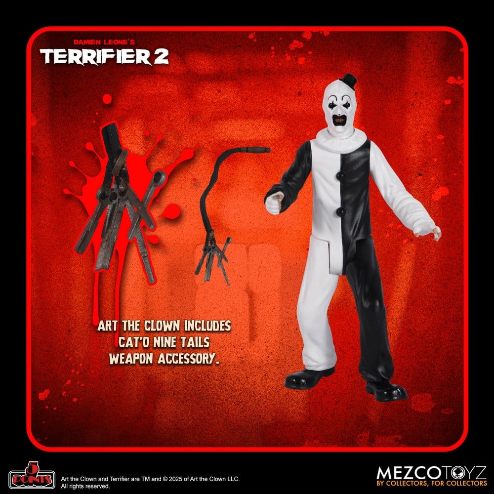 ART THE CLOWN Y LITTLE PALE GIRL 5 POINTS 10 CM TERRIFIER 2 MEZCO TOYZ