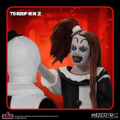 ART THE CLOWN Y LITTLE PALE GIRL 5 POINTS 10 CM TERRIFIER 2 MEZCO TOYZ