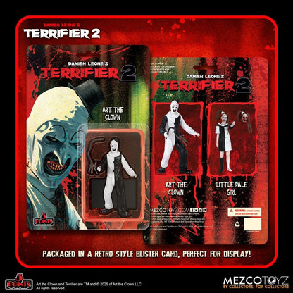 ART THE CLOWN Y LITTLE PALE GIRL 5 POINTS 10 CM TERRIFIER 2 MEZCO TOYZ