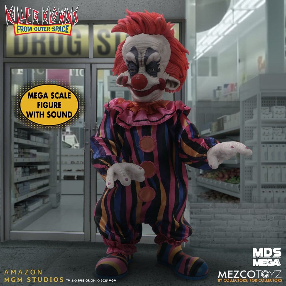 KILLER KLOWNS RUDY MDS MEGA SCALE 38 CM CON SONIDO MEZCO