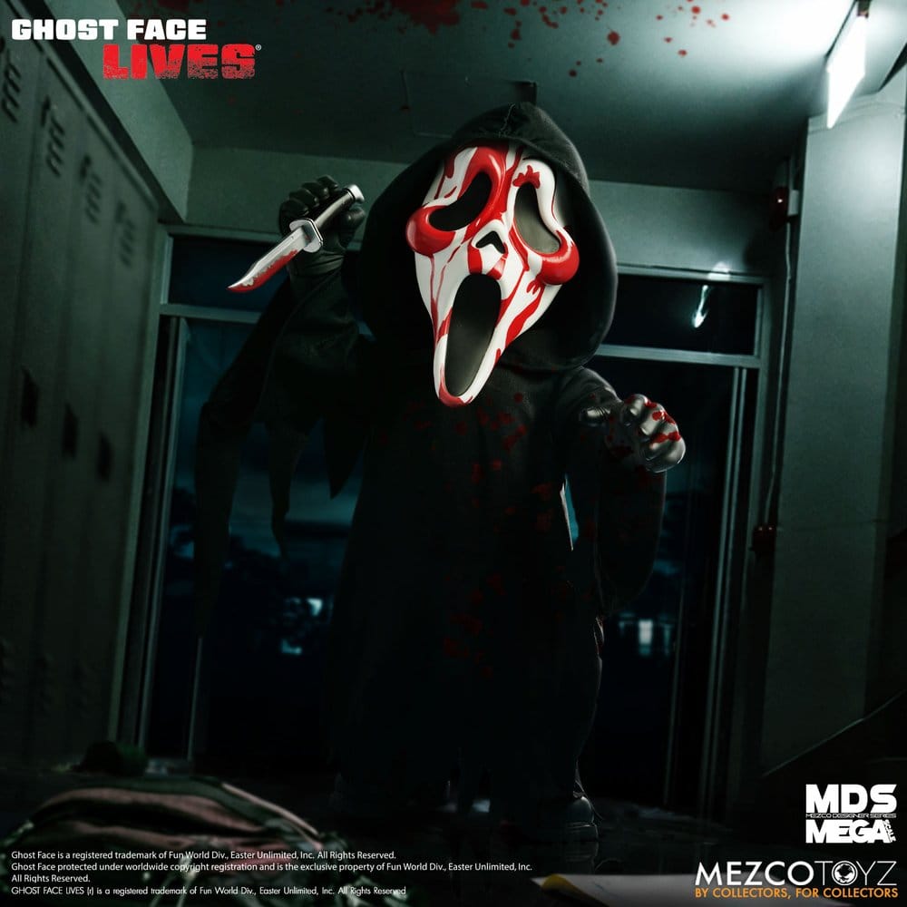 GHOST FACE BLOODY SCREAM MDS ROTO 38 CM MEZCO TOYZ