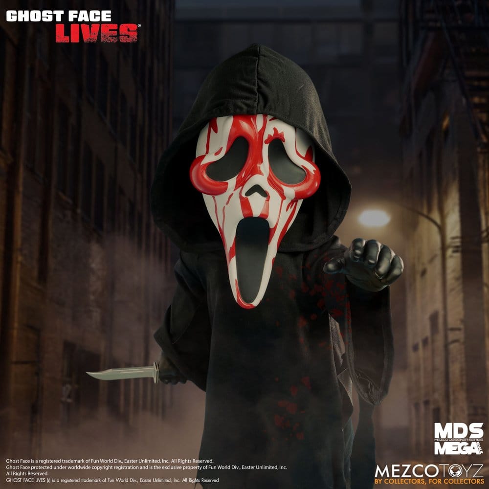 GHOST FACE BLOODY SCREAM MDS ROTO 38 CM MEZCO TOYZ