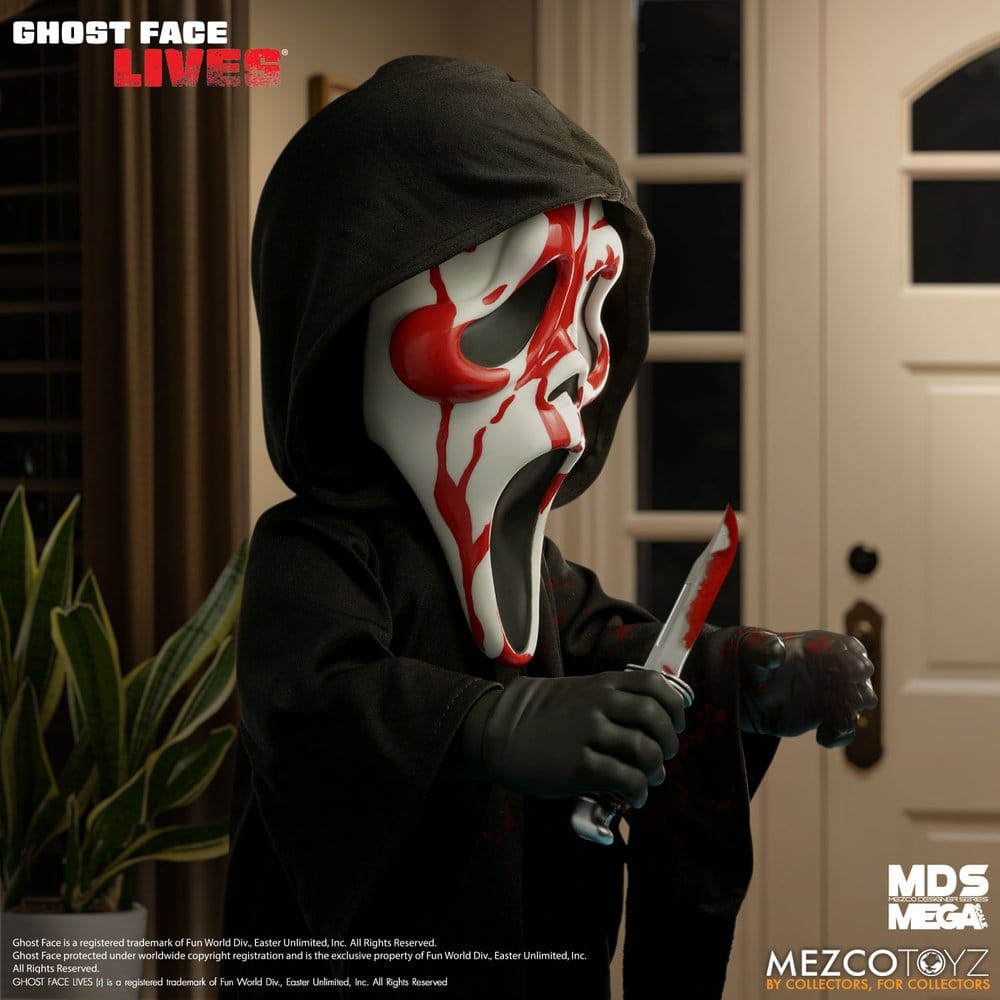 GHOST FACE BLOODY SCREAM MDS ROTO 38 CM MEZCO TOYZ