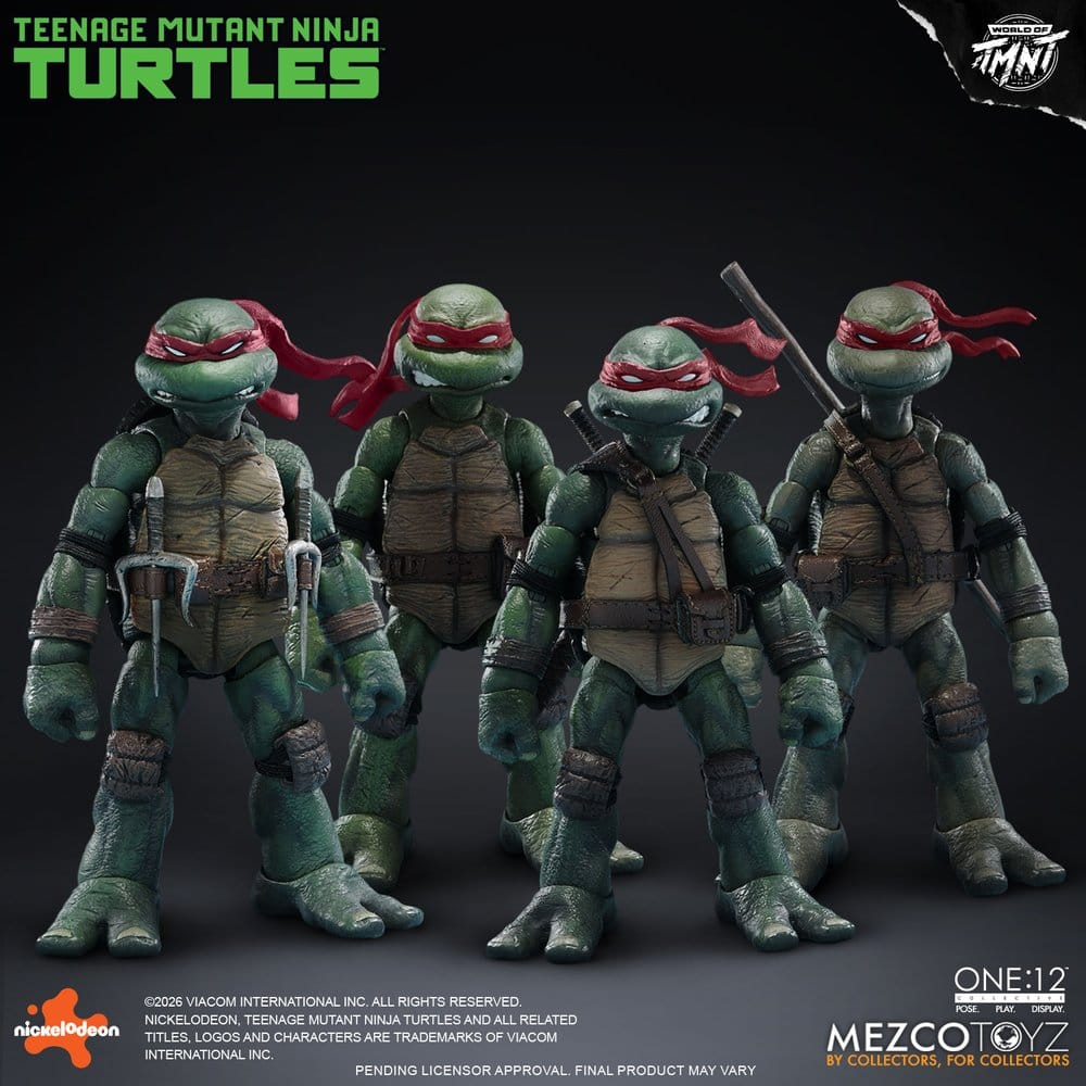 TORTUGAS NINJA ONE:12 COLLECTIVE BOX SET 1/12 MEZCO TOYZ 17 CM