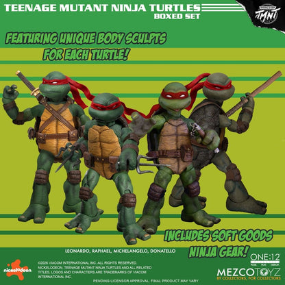 TORTUGAS NINJA ONE:12 COLLECTIVE BOX SET 1/12 MEZCO TOYZ 17 CM