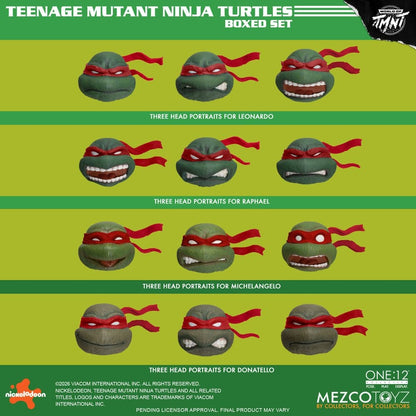 TORTUGAS NINJA ONE:12 COLLECTIVE BOX SET 1/12 MEZCO TOYZ 17 CM