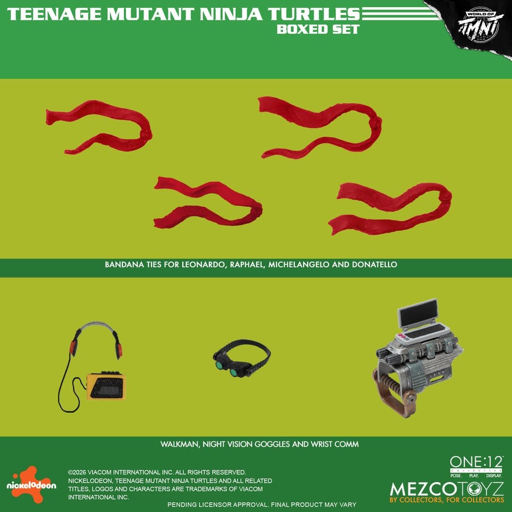 TORTUGAS NINJA ONE:12 COLLECTIVE BOX SET 1/12 MEZCO TOYZ 17 CM