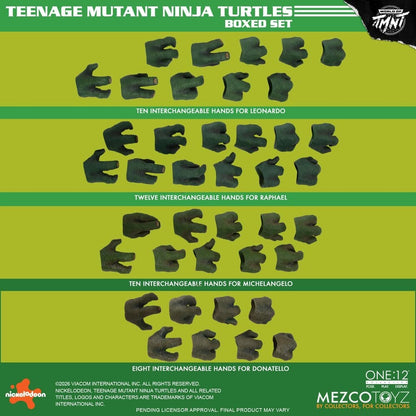 TORTUGAS NINJA ONE:12 COLLECTIVE BOX SET 1/12 MEZCO TOYZ 17 CM