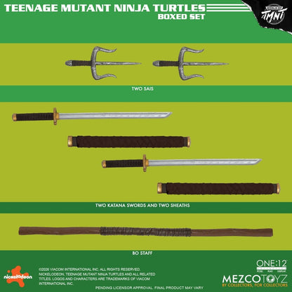 TORTUGAS NINJA ONE:12 COLLECTIVE BOX SET 1/12 MEZCO TOYZ 17 CM