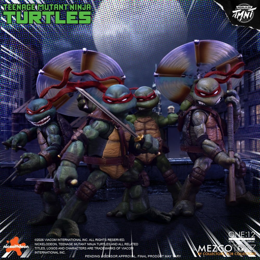 TORTUGAS NINJA ONE:12 COLLECTIVE BOX SET 1/12 MEZCO TOYZ 17 CM