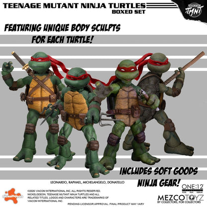 TORTUGAS NINJA ONE:12 COLLECTIVE BOX SET 1/12 MEZCO TOYZ 17 CM