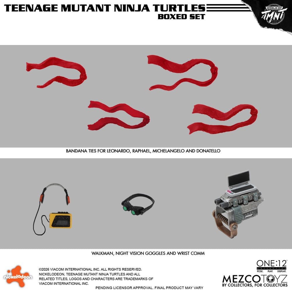 TORTUGAS NINJA ONE:12 COLLECTIVE BOX SET 1/12 MEZCO TOYZ 17 CM