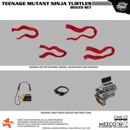 TORTUGAS NINJA ONE:12 COLLECTIVE BOX SET 1/12 MEZCO TOYZ 17 CM