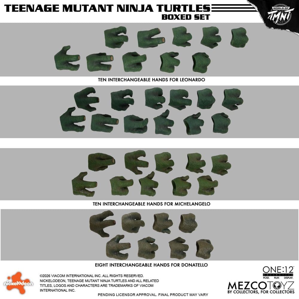 TORTUGAS NINJA ONE:12 COLLECTIVE BOX SET 1/12 MEZCO TOYZ 17 CM