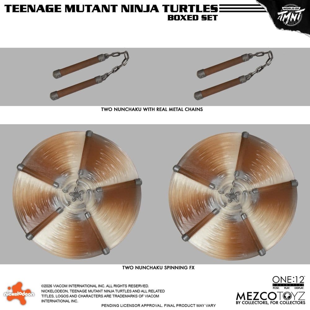 TORTUGAS NINJA ONE:12 COLLECTIVE BOX SET 1/12 MEZCO TOYZ 17 CM