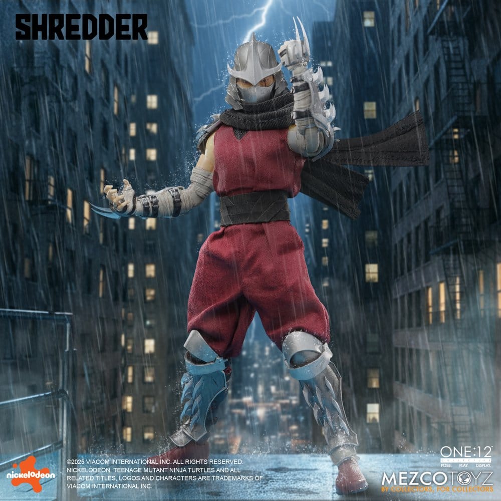 SHREDDER TORTUGAS NINJA FIGURA 1/12 ONE:12 COLLECTIVE 17 CM MEZCO TOYZ