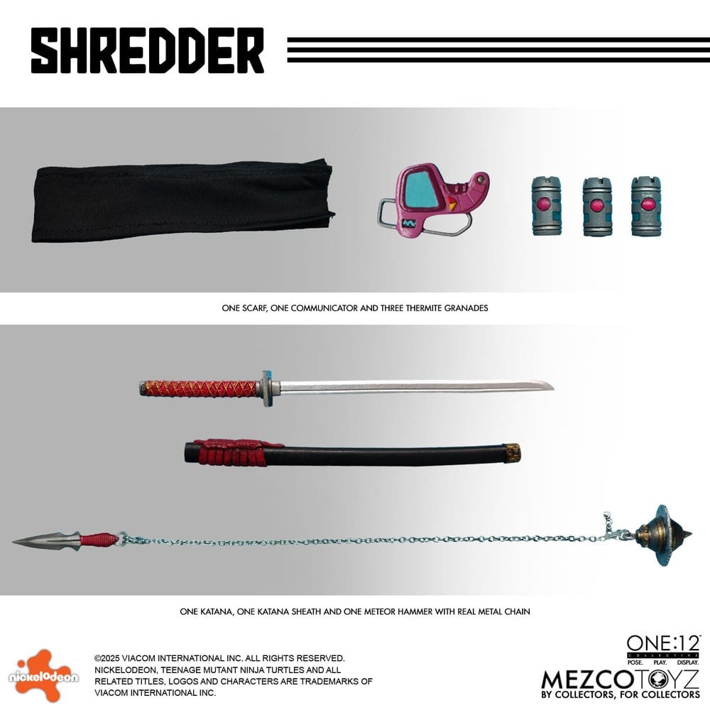 SHREDDER TORTUGAS NINJA FIGURA 1/12 ONE:12 COLLECTIVE 17 CM MEZCO TOYZ