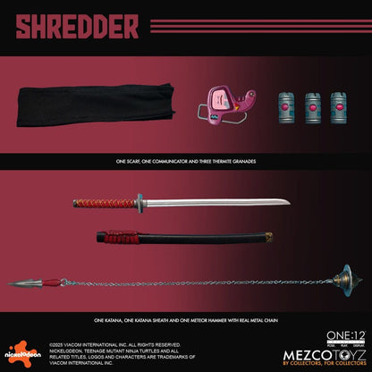 SHREDDER TORTUGAS NINJA FIGURA 1/12 ONE:12 COLLECTIVE 17 CM MEZCO TOYZ