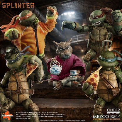 SPLINTER TORTUGAS NINJA FIGURA 1/12 ONE:12 COLLECTIVE 17 CM MEZCO TOYZ