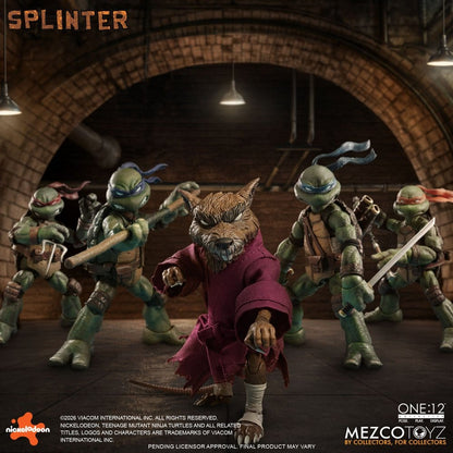 SPLINTER TORTUGAS NINJA FIGURA 1/12 ONE:12 COLLECTIVE 17 CM MEZCO TOYZ