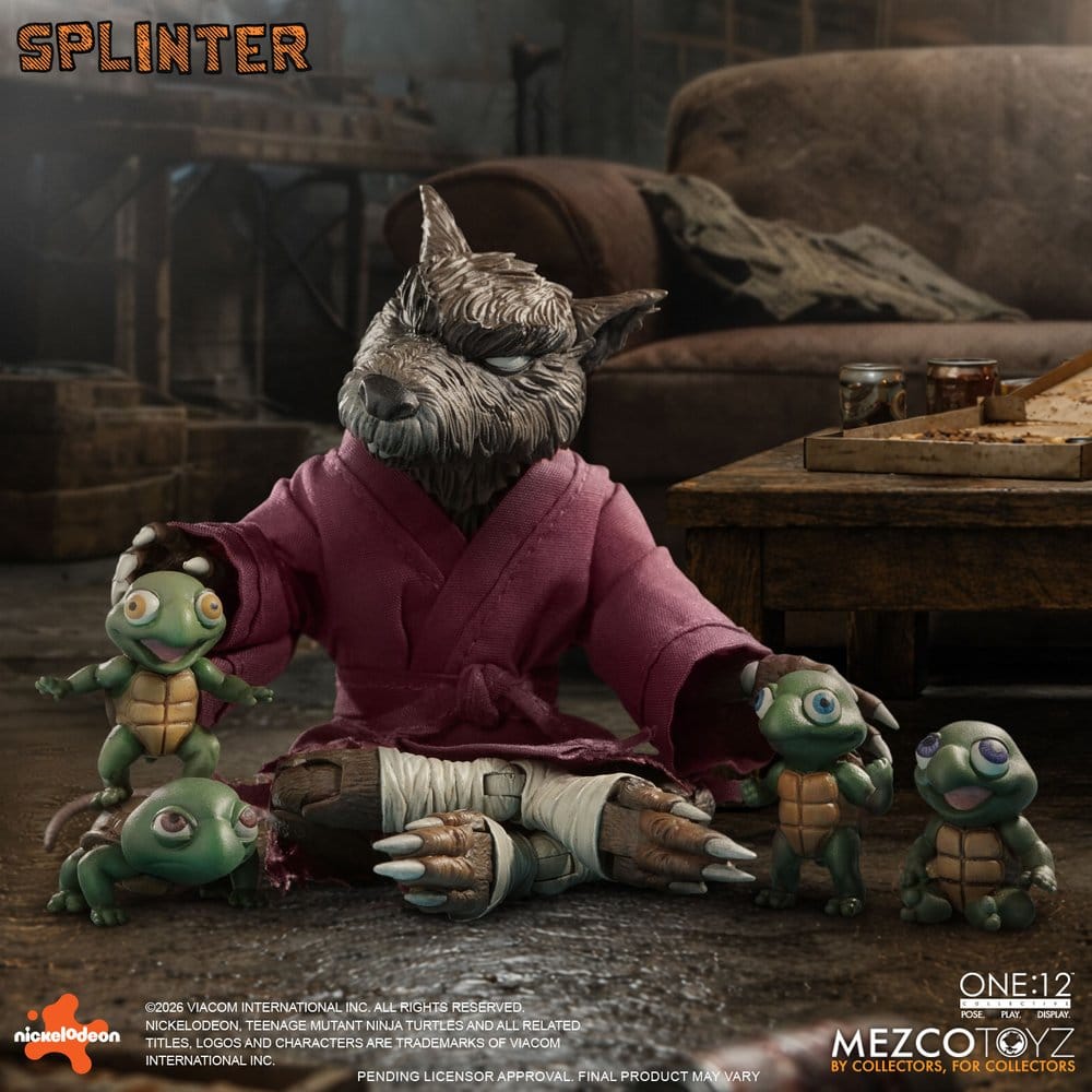 SPLINTER TORTUGAS NINJA FIGURA 1/12 ONE:12 COLLECTIVE 17 CM MEZCO TOYZ