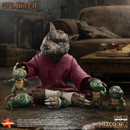 SPLINTER TORTUGAS NINJA FIGURA 1/12 ONE:12 COLLECTIVE 17 CM MEZCO TOYZ