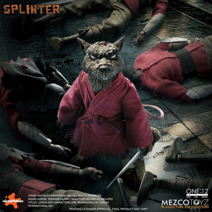 SPLINTER TORTUGAS NINJA FIGURA 1/12 ONE:12 COLLECTIVE 17 CM MEZCO TOYZ