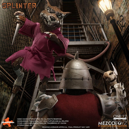 SPLINTER TORTUGAS NINJA FIGURA 1/12 ONE:12 COLLECTIVE 17 CM MEZCO TOYZ