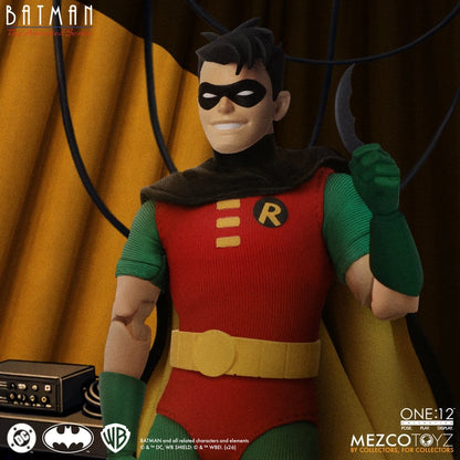 ROBIN BATMAN LA SERIE ANIMADA FIGURA 1/12 ONE:12 COLLECTIVE 17 CM MEZCO TOYZ