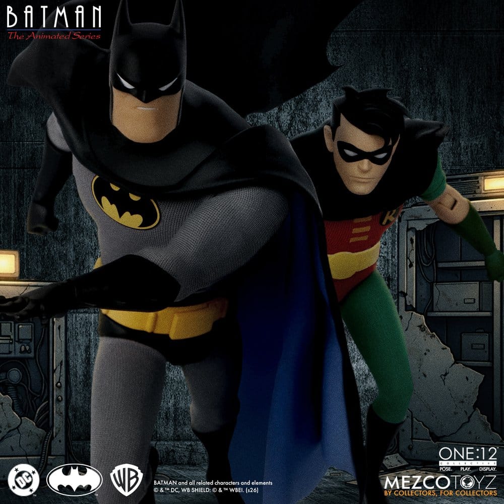 ROBIN BATMAN LA SERIE ANIMADA FIGURA 1/12 ONE:12 COLLECTIVE 17 CM MEZCO TOYZ