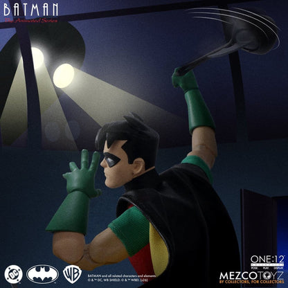 ROBIN BATMAN LA SERIE ANIMADA FIGURA 1/12 ONE:12 COLLECTIVE 17 CM MEZCO TOYZ
