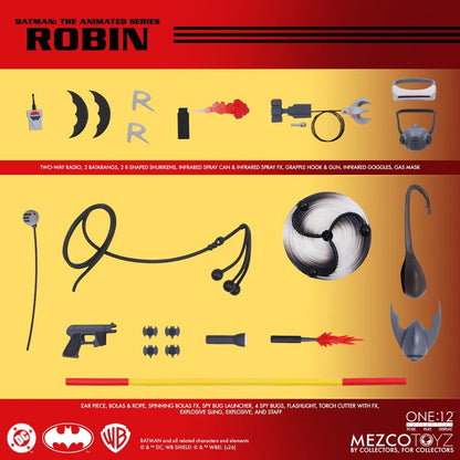 ROBIN BATMAN LA SERIE ANIMADA FIGURA 1/12 ONE:12 COLLECTIVE 17 CM MEZCO TOYZ