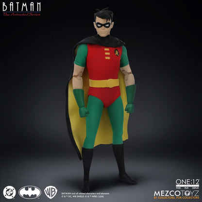 ROBIN BATMAN LA SERIE ANIMADA FIGURA 1/12 ONE:12 COLLECTIVE 17 CM MEZCO TOYZ