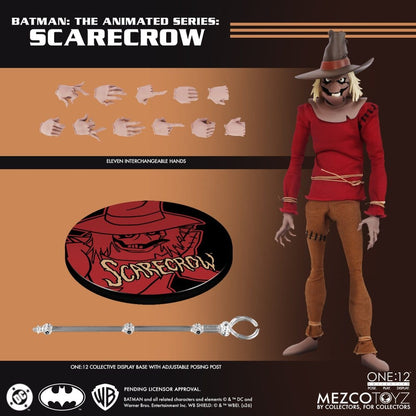 SCARECROW BATMAN THE ANIMATED SERIES ONE:12 COLLECTIVE MEZCO TOYZ 17 CM