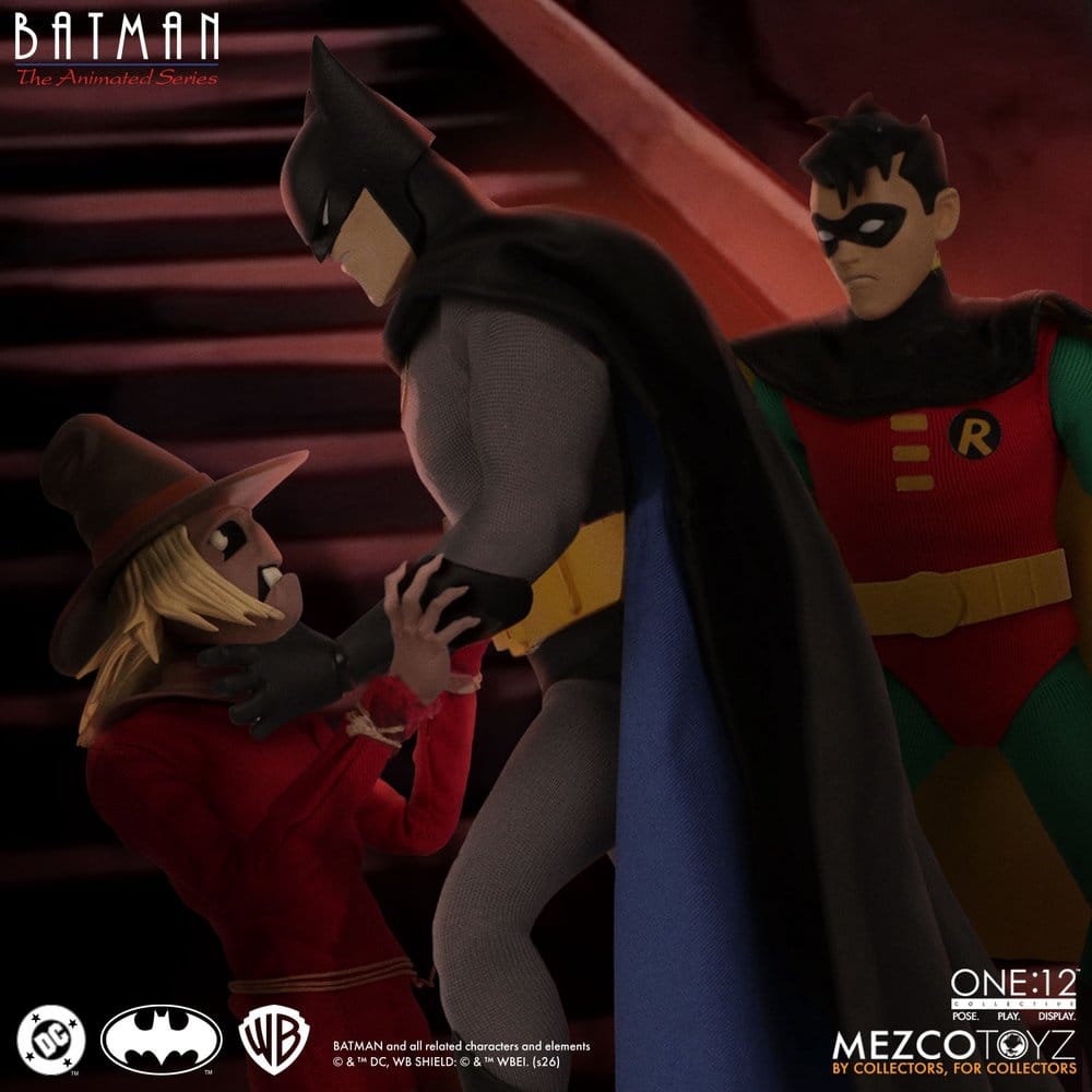 SCARECROW BATMAN THE ANIMATED SERIES ONE:12 COLLECTIVE MEZCO TOYZ 17 CM